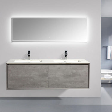 Eviva Vista 60″ Concrete Grey Bathroom Vanity Vanity Eviva